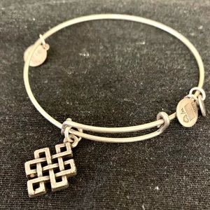 Alex & Ani Silver Endless Knot Bangle